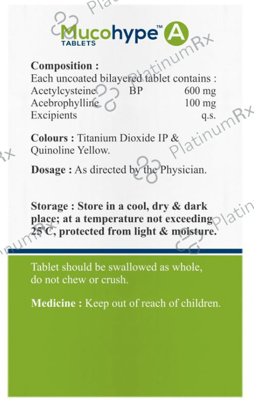 Mucohype A 100/600mg Tablet 10s
