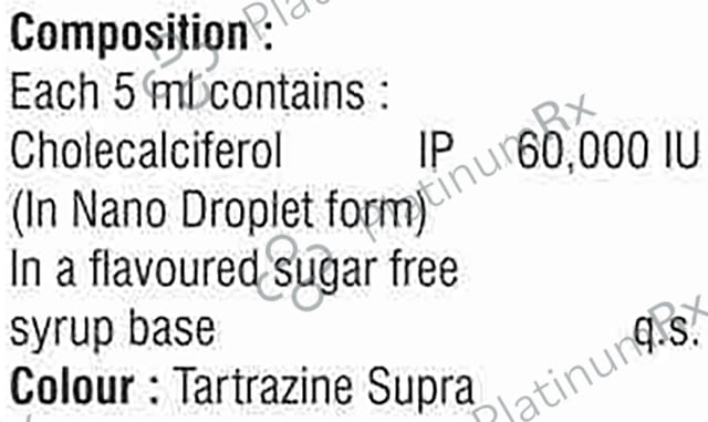Mustbon D3 60000IU Caramel Butter Scotch No Added Sugar Oral Solution 4X5ml