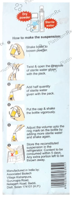 Oxipod CV 100/62.5mg Dry Syrup 30ml