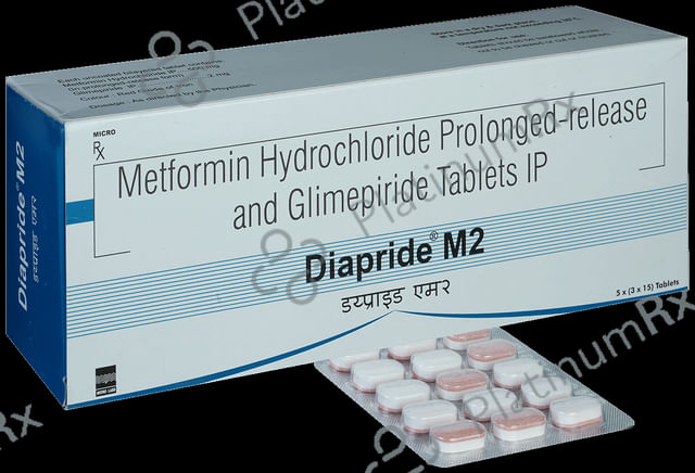Diapride M2 2/500mg Tablet PR 15s
