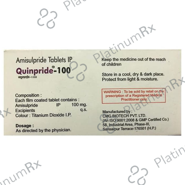 Quinpride 100mg Tablet 10s