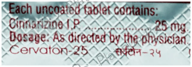 Cervaton 25mg Tablet 10s