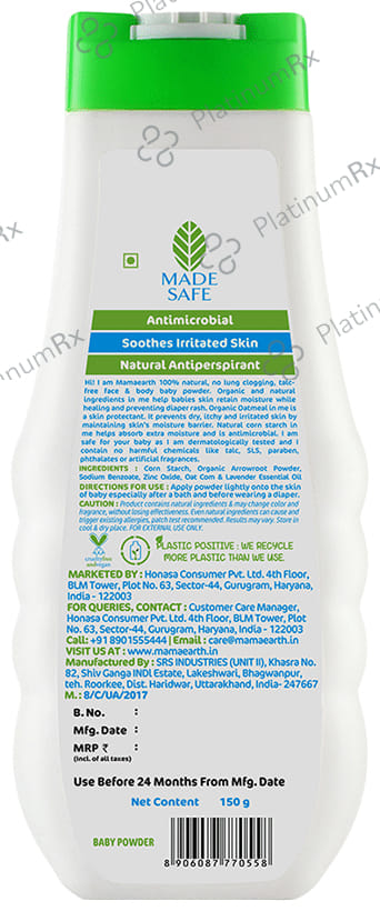 Made Safe Mamaearth Baby Powder 150gm