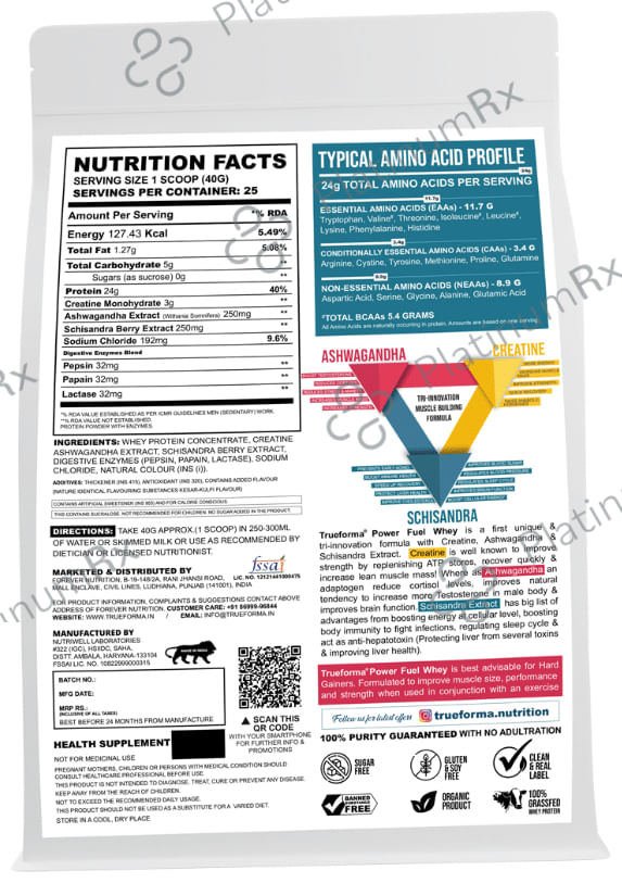 Trueforma Unique Whey Formulation Power Fuel Chocolate Caramel 1 kg