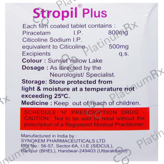 Stropil Plus 500/800mg Tablet 10s