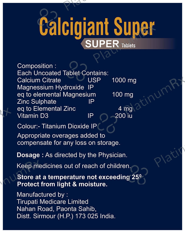 Calcigiant Super Tablet 15s