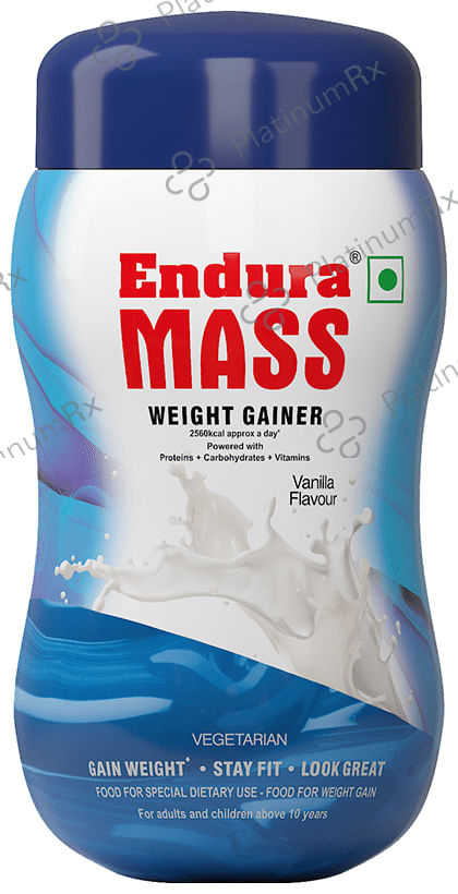 Endura Mass Weight Gainer Flavour Vanilla Powder 500gm