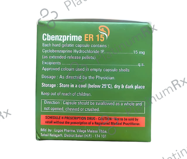 Cbenzprime 15mg Capsule ER 10s