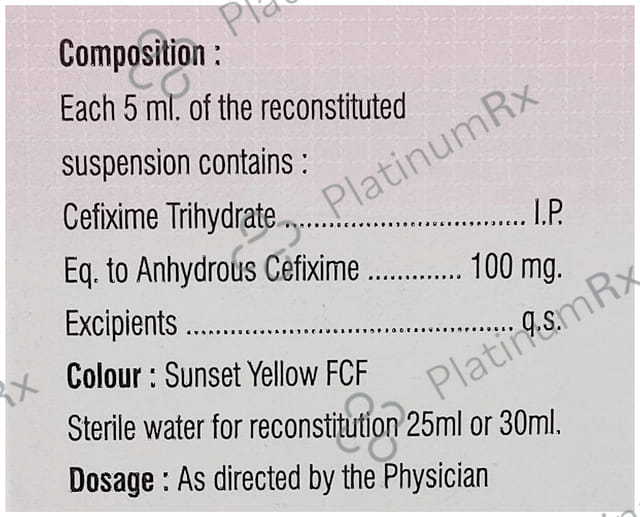 Xym 100mg Dry Syrup