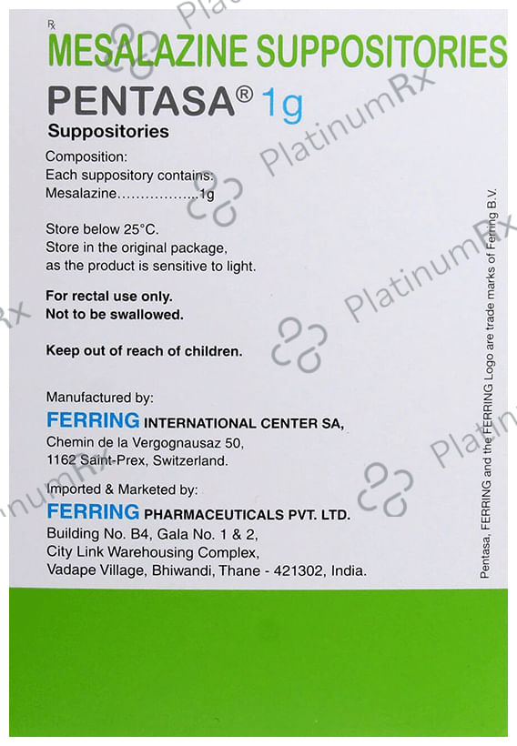 Pentasa 1gm Suppository 7s
