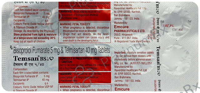 Temsan BS 5/40mg Tablet 10s