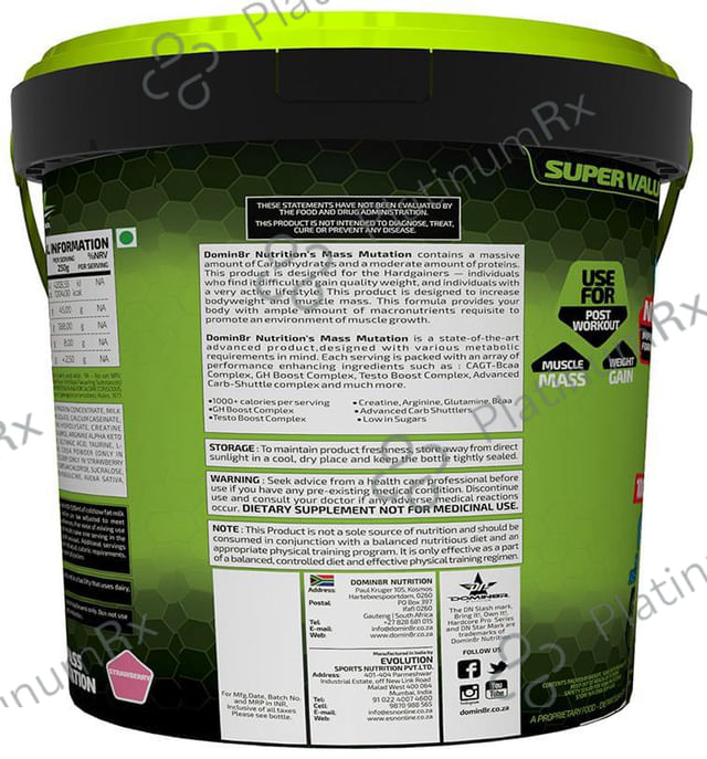 DOMIN8R Mass Mutation Powder Strawberry 10 lb