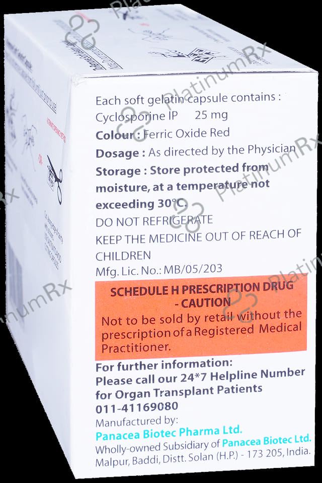 Panimun Bioral 25mg Capsule 6s