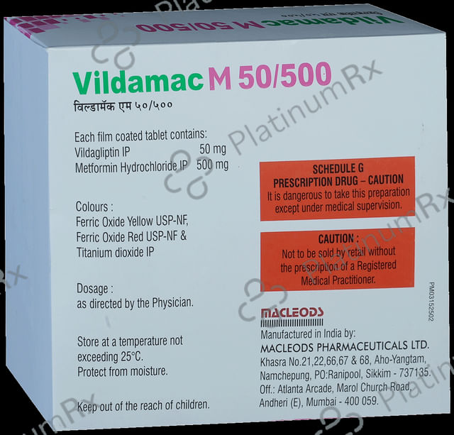 Vildamac M 50/500mg Tablet 15s