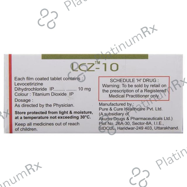 LCZ 10mg Tablet 10s