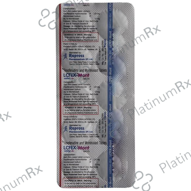 LCFEX Mont 120/10mg Tablet 10s