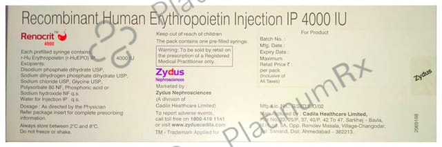 Renocrit 4000IU Injection 0.4ml