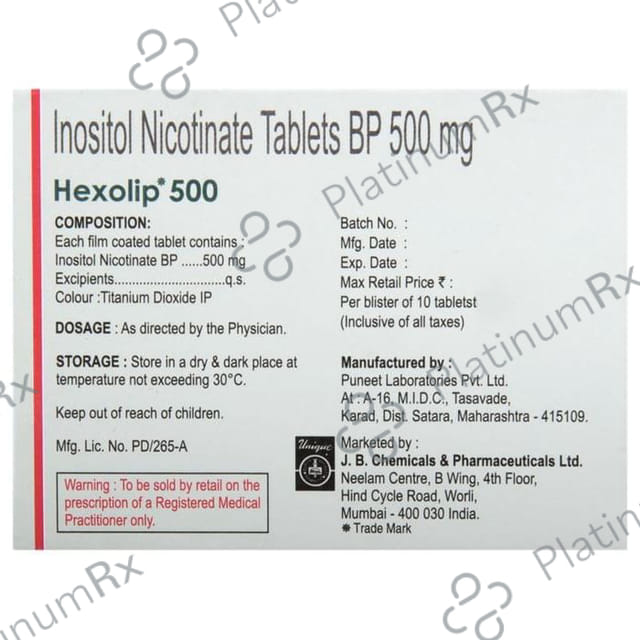 Hexolip 500 Tablet