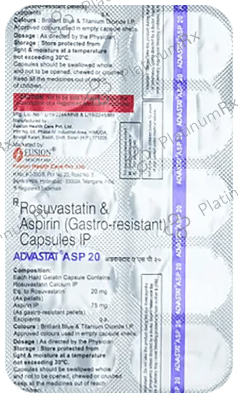 Advastat ASP 20/75mg Capsule 10s