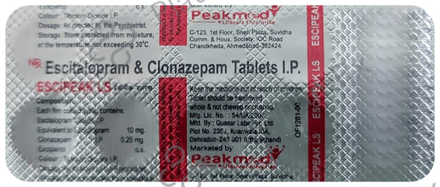 Escipeak LS 0.25/10mg Tablet 10s