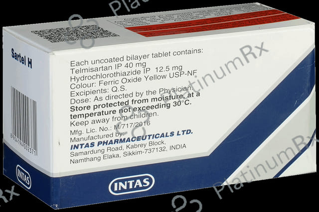 Sartel H 12.5/40mg Tablet 15s