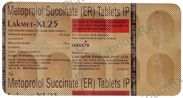 Lakmet 25mg Tablet XL