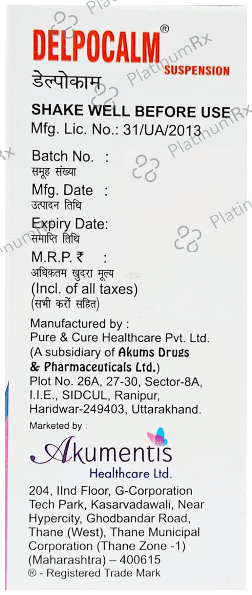 Delpocalm 10/40mg Suspension 30ml