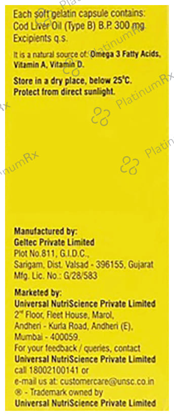 Seacod Cod Liver Oil 300mg Capsule 100s