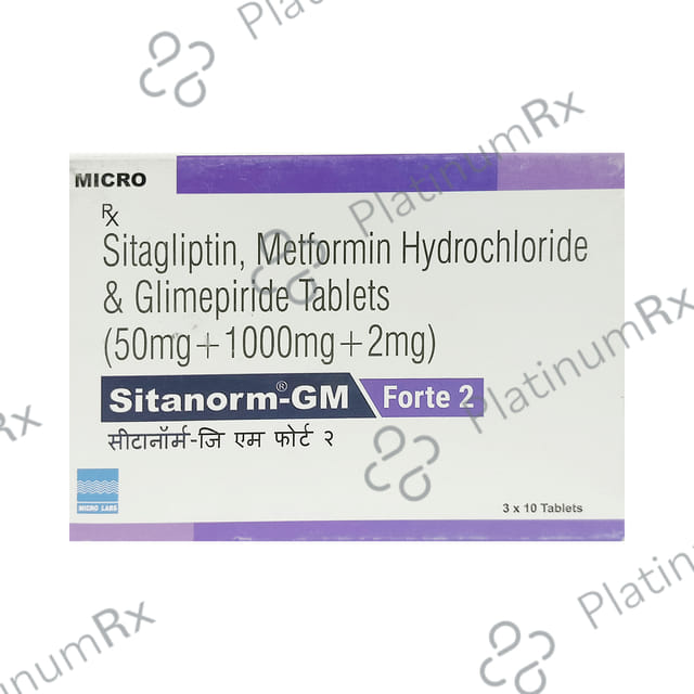 Sitanorm GM Forte 50/2/1000mg Tablet 10s