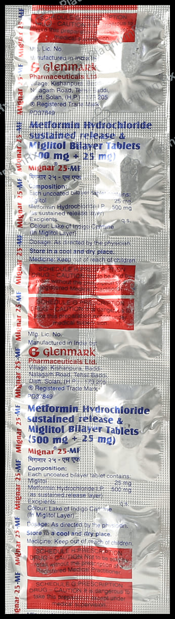 Mignar MF 500/25mg Tablet SR 10s