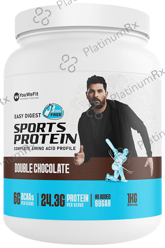 YouWeFit Sports Protein Complete Amino Acid Profile Protein Powder Double Chocolate