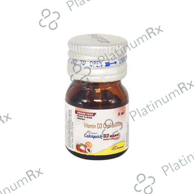 Calciquick D3 60K Nano Solution Lychee Flavour 1X5ml