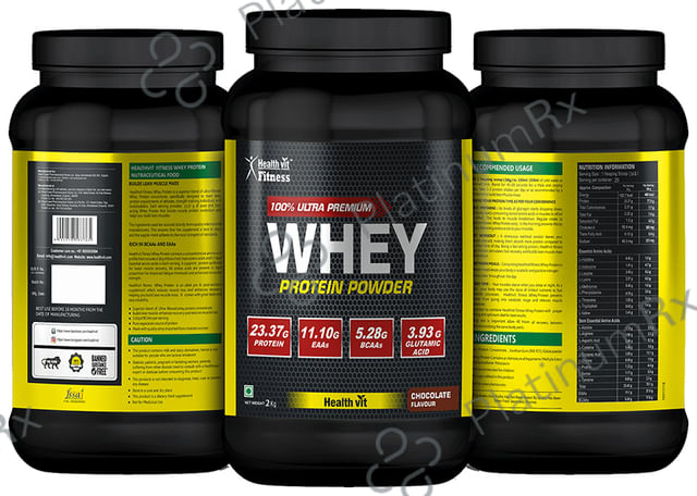 HealthVit 100% Ultra Premium Whey Protein Powder Chocolate 4 lb