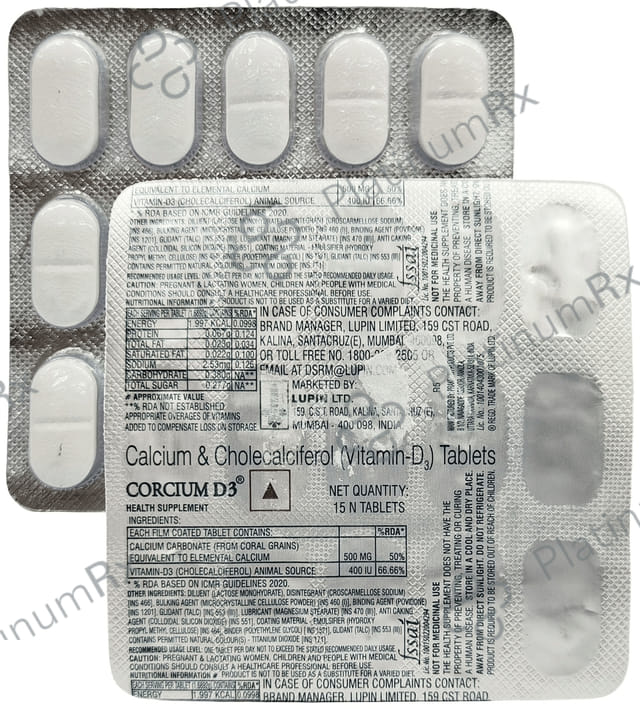 Corcium D3 Tablet 15s