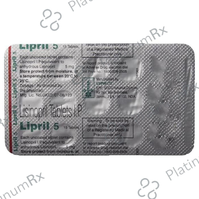 Lipril 5mg Tablet 15s