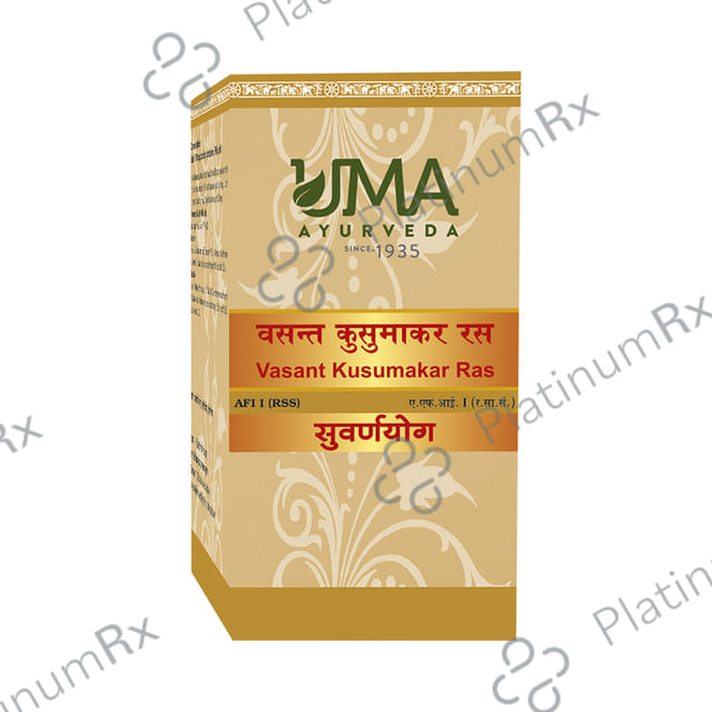 Uma Ayurveda Vasant Kusumakar Ras Tablet (with Gold & Silver)