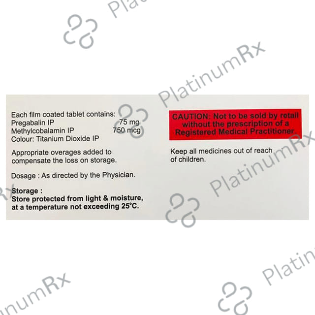 Pregalyf M 750mcg/75mg Tablet