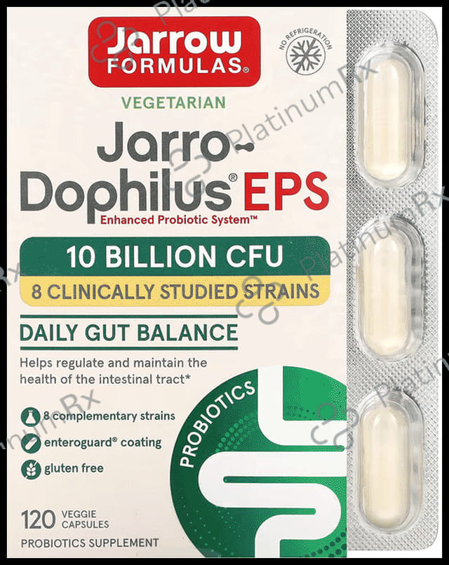 Jarrow Formulas Jarro-Dophilus EPS Enteroguard Veggie Capsule - For Intestinal & Immune Health