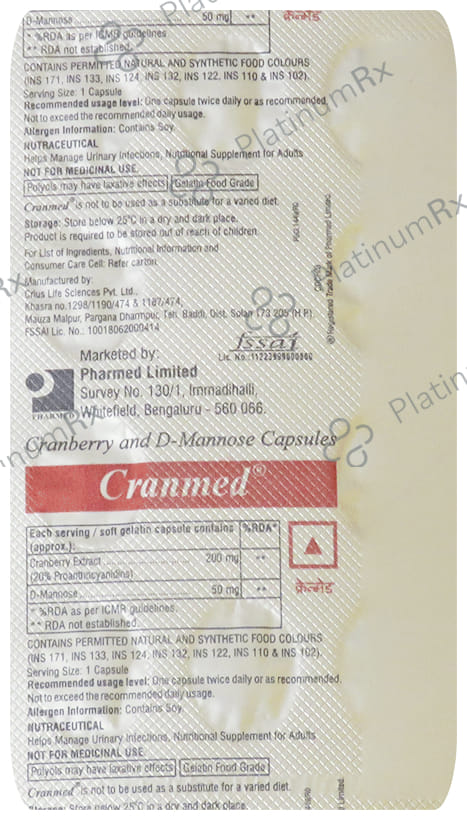 Cranmed 200/50mg Capsule 10s