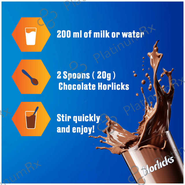 Horlicks Drink with Vitamin C, D & Zinc - For Bones & Metabolism - Flavour Chocolate Delight