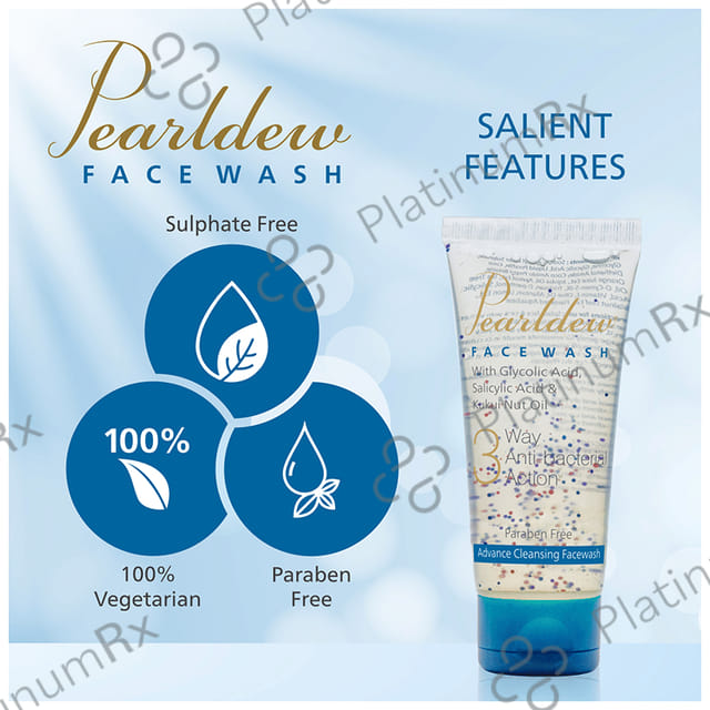 Pearldew 3 Way Antibacterial Action Face Wash (100ml Each) 1 Tube