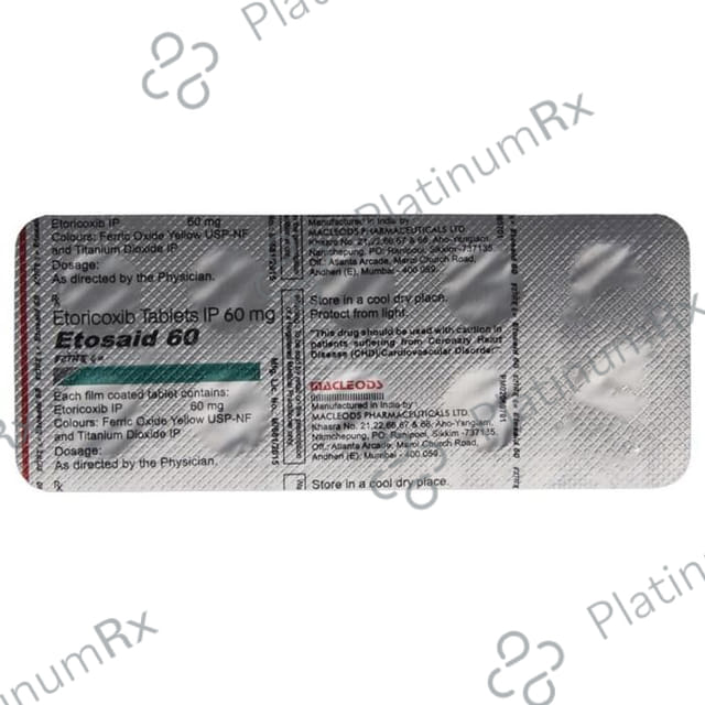 Etosaid 60mg Tablet 10s