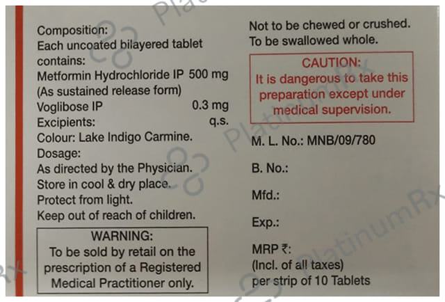 Megavog MF 0.3/500mg Tablet SR 10s