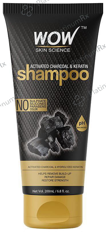 WOW Skin Science Activated Charcoal & Keratin Shampoo 200 ml