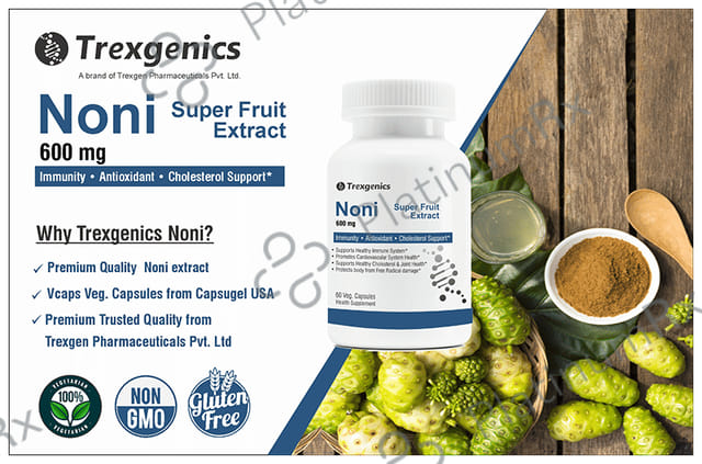 Trexgenics Noni 600mg Super Fruit Extract Veg. Capsules