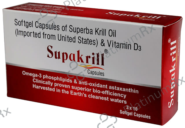 Supakrill Soft Gelatin Capsule 10 Soft Gelatin Capsule