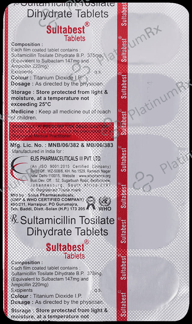 SULTABEST 375MG TABLET