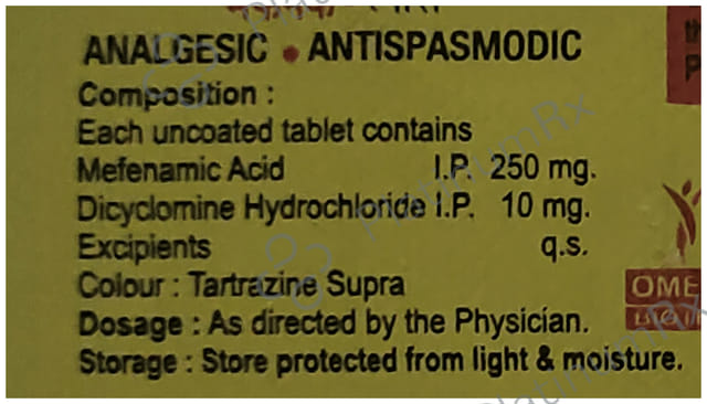 Mefnac Spas 10/250mg Tablet 10s