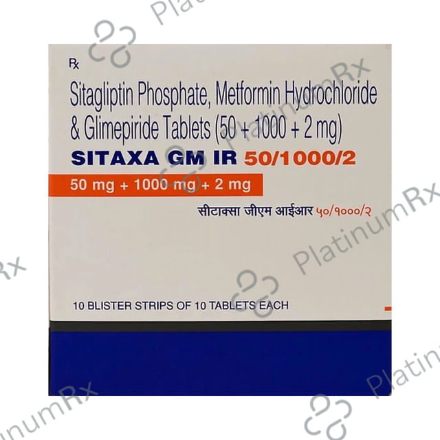 Sitaxa GM 2/50/1000mg Tablet IR 10s