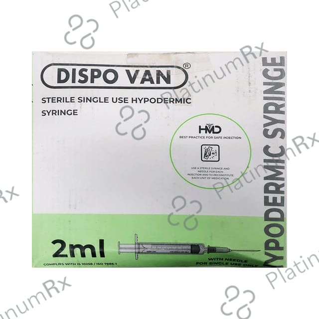 Dispovan Syringe with Needle 22g X (1 x 2ml)
